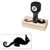 Seahorse silhouette 	rubberstempel (Gestempeld)