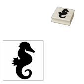 Seahorse silhouette 	rubberstempel (Gestempeld)