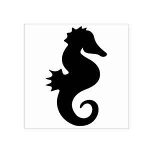 Seahorse silhouette 	rubberstempel