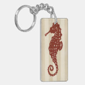 Seahorse Silhouette Sleutelhanger (Voorkant Links)