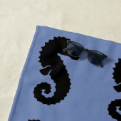 Seahorse Silhouette Strandlaken (In situ)