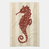 Seahorse Silhouette Theedoek (Verticaal)