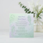 Seahorse Sparkle Faire-part de mariage (Debout devant)