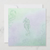 Seahorse Sparkle Faire-part de mariage (Dos)