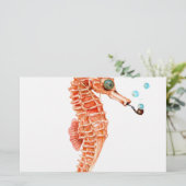Seahorse Steampunk Briefpapier (Staand voorkant)