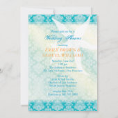 Seahorse Summer Beach Wedding Couples Shower Kaart (Achterkant)