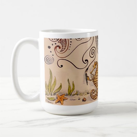 Seahorse Swirl Mug (Gauche)