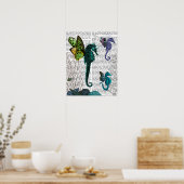 Seahorse trio met Wings Poster (Keuken)