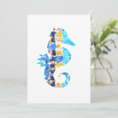 Seahorse Uitnodigingen (Staand voorkant)