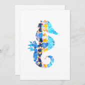 Seahorse Uitnodigingen (Voorkant / Achterkant)