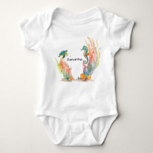 Seahorse Underwater Personalized Romper