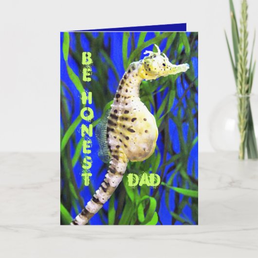 Seahorse Vaderdag Kaart (Voorkant)