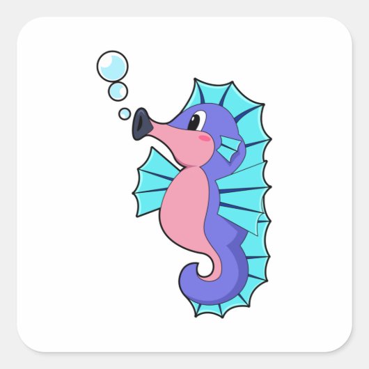 Seahorse Vierkante Sticker (Voorkant)