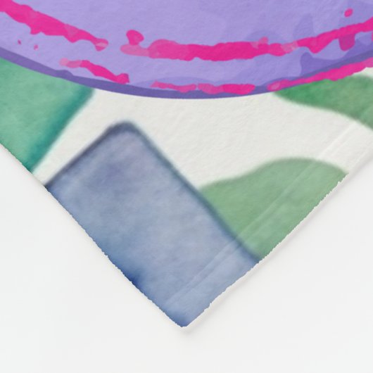 Seahorse Waterverf Print Fleece Deken (Hoek)