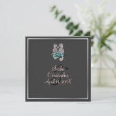 Seahorse Wedding Invitations Kaart (Staand voorkant)
