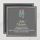Seahorse Wedding Invitations Kaart (Voorkant / Achterkant)
