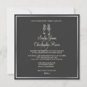 Seahorse Wedding Invitations Kaart (Achterkant)