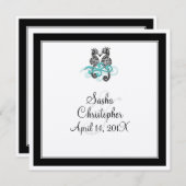 Seahorse Wedding Invitations Kaart (Voorkant / Achterkant)