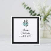 Seahorse Wedding Invitations Kaart (Staand voorkant)