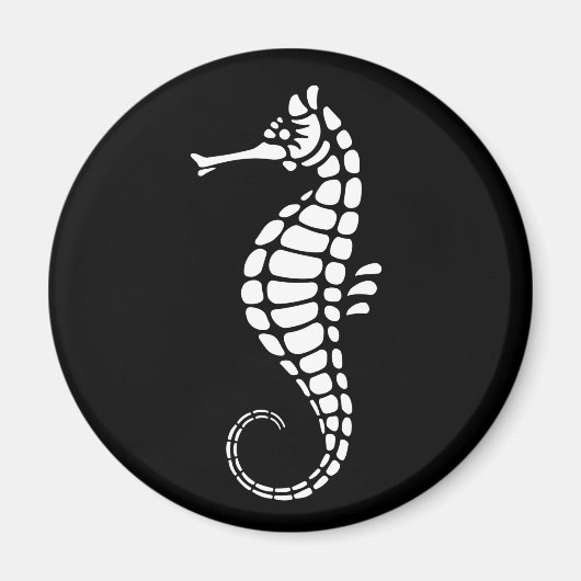 Seahorse White Magneet (Voorkant)