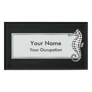 Seahorse White Naambadge