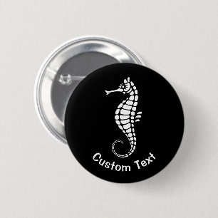 Seahorse White Ronde Button 5,7 Cm