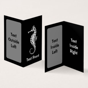 Seahorse White Visitekaartjes