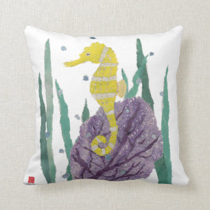 Seahorse, Zee Fan Kussen