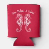 Seahorses-Fisherman Core-Hawaiian-Cherry Red Blikjeskoeler (Achterkant)