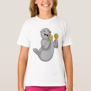 Seal as Musician with Maracas T-shirt