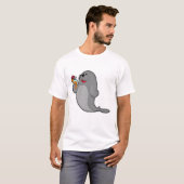 Seal at Drinking with Juice T-shirt (Voorkant volledig)