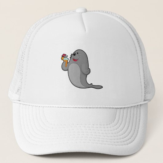 Seal at Drinking with Juice Trucker Pet (Voorkant)
