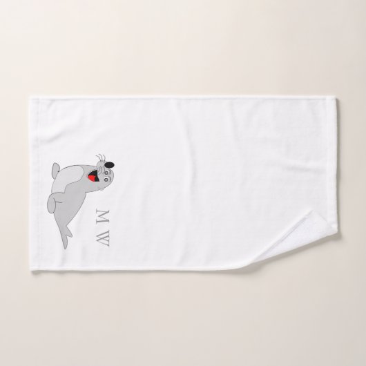 Seal Design Monogrammed (Serviette à main)