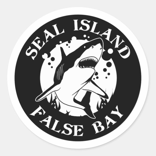 Seal Island False Bay - Duiken met haaien Ronde Sticker (Voorkant)