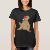Seal Kerstmis Kerstman hoed T-shirt (Voorkant)