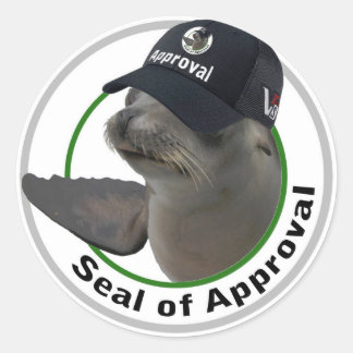 Seal of Approval Round Sticker