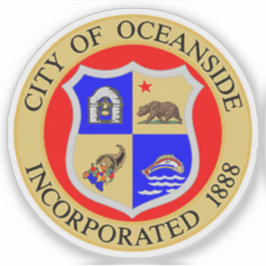 Seal of Oceanside, California, USA Sticker