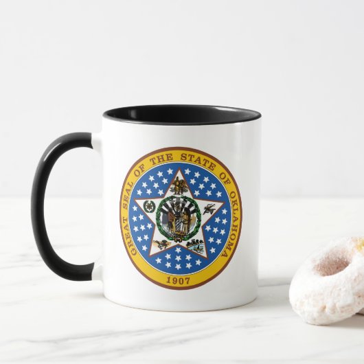 Seal Of Oklahoma Coffee Mok (Met donut)