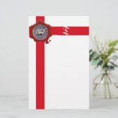 SEAL OF THE KNIGHTS TEMPLAR, Monogram ,Wit Briefpapier (Staand voorkant)