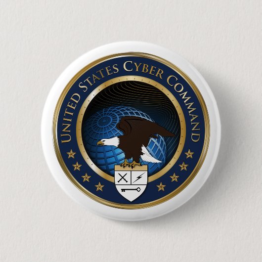 Seal of US Cyber Command Ronde Button 5,7 Cm (Voorkant)