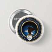 Seal of US Cyber Command Ronde Button 5,7 Cm (Voorkant /achterkant)