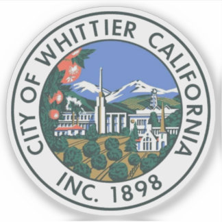Seal of Whittier, California, USA Sticker
