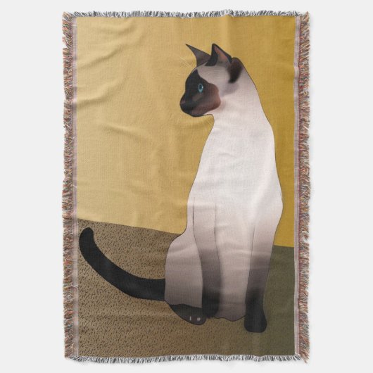 Seal Point Siamese Cat Deken (Voorkant Verticaal)