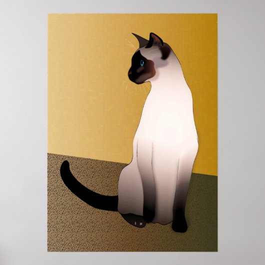Seal Point Siamese Cat Poster (Voorkant)