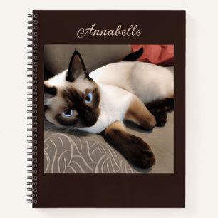Seal Point Siamese kattenportretjournaal Notitieboek