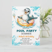Seal pool party invitation (Debout devant)