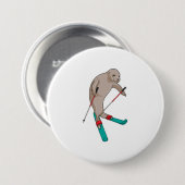 Seal Skier Ski Ronde Button 7,6 Cm (Voorkant /achterkant)
