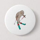 Seal Skier Ski Ronde Button 7,6 Cm (Voorkant)