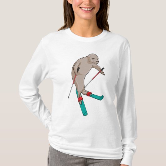 Seal Skier Ski T-shirt (Voorkant)