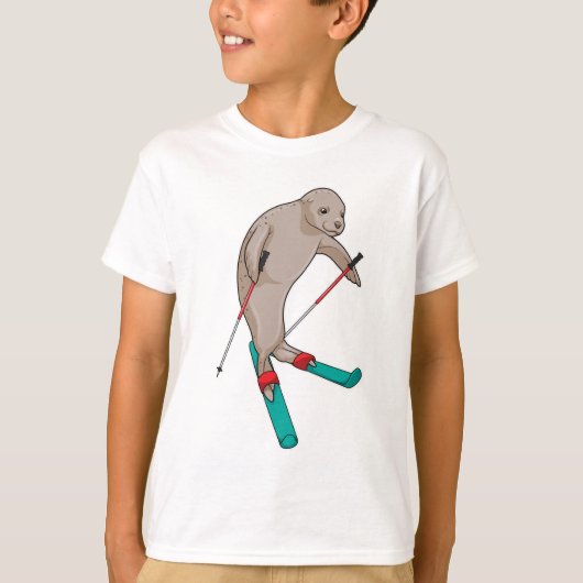 Seal Skier Ski T-shirt (Voorkant)